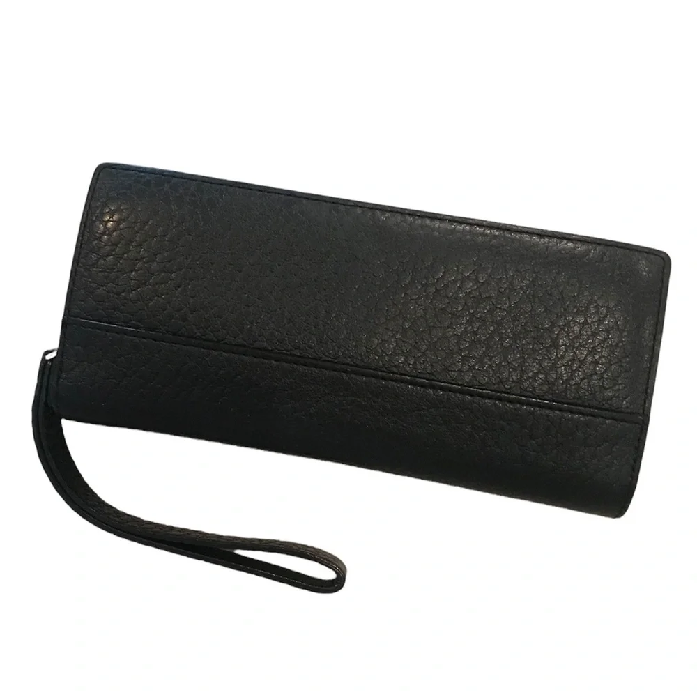 Kate Spade Black Pebbled Leather Southport Avenue Mandy Wristlet Wallet - Picture 3 of 13